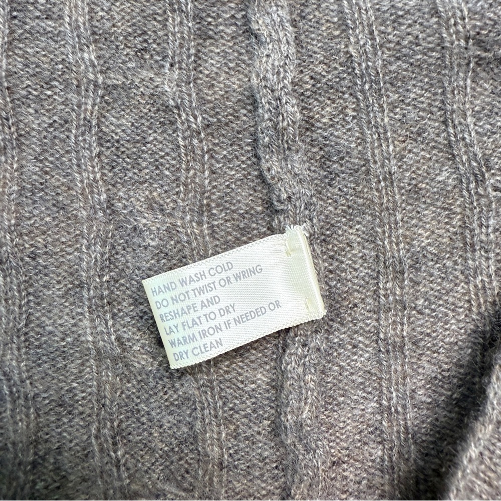 White + Warren Heather Gray Cashmere Sweater - Picture 5 of 5